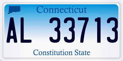 CT license plate AL33713