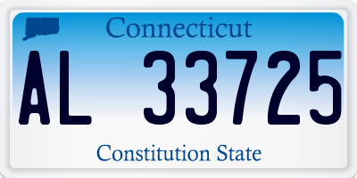 CT license plate AL33725