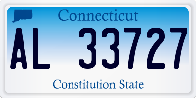CT license plate AL33727