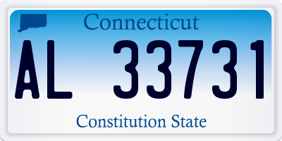 CT license plate AL33731
