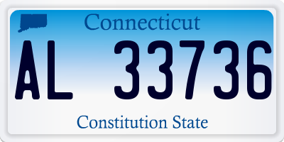 CT license plate AL33736