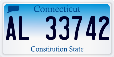 CT license plate AL33742