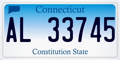 CT license plate AL33745