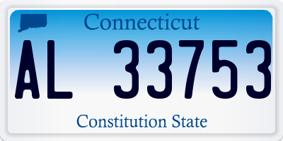 CT license plate AL33753