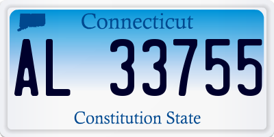 CT license plate AL33755