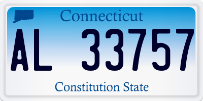 CT license plate AL33757