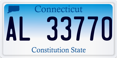 CT license plate AL33770