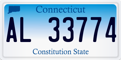 CT license plate AL33774
