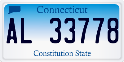 CT license plate AL33778