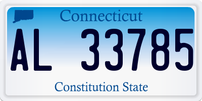 CT license plate AL33785