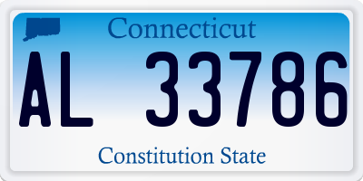 CT license plate AL33786