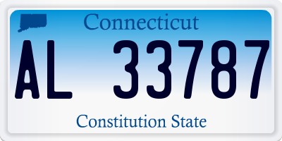 CT license plate AL33787