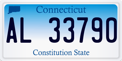 CT license plate AL33790