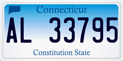 CT license plate AL33795