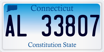 CT license plate AL33807