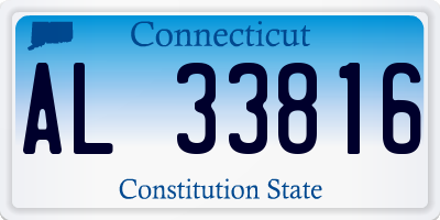 CT license plate AL33816