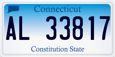 CT license plate AL33817
