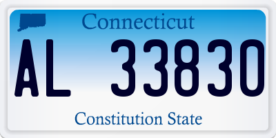 CT license plate AL33830