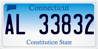 CT license plate AL33832