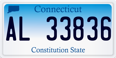 CT license plate AL33836
