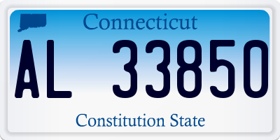 CT license plate AL33850