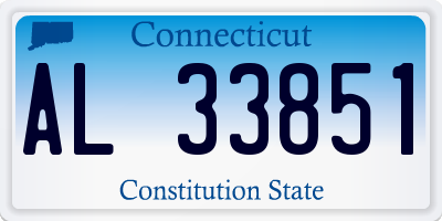 CT license plate AL33851