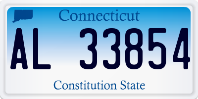 CT license plate AL33854