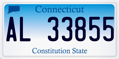 CT license plate AL33855