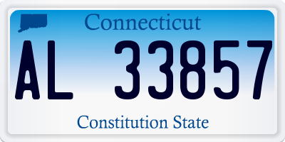 CT license plate AL33857