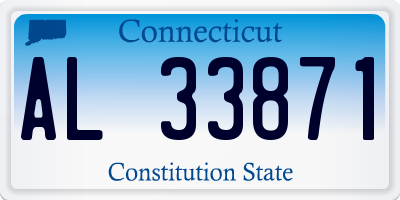 CT license plate AL33871