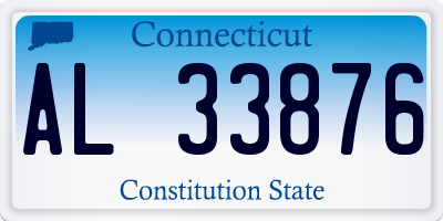 CT license plate AL33876