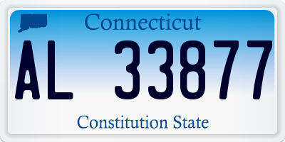 CT license plate AL33877