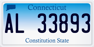 CT license plate AL33893