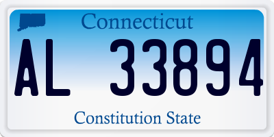 CT license plate AL33894