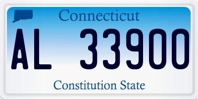 CT license plate AL33900