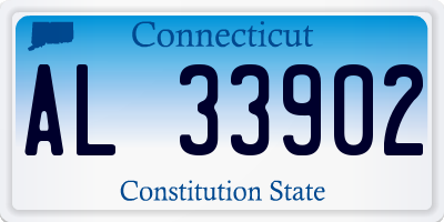 CT license plate AL33902