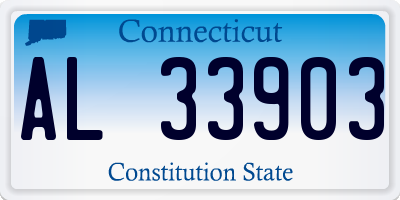 CT license plate AL33903