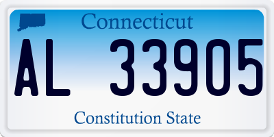 CT license plate AL33905
