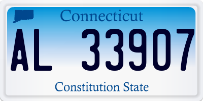 CT license plate AL33907