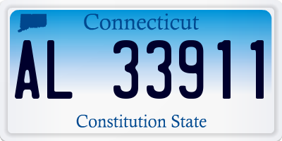 CT license plate AL33911