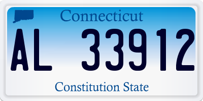 CT license plate AL33912