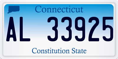 CT license plate AL33925