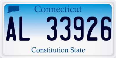 CT license plate AL33926