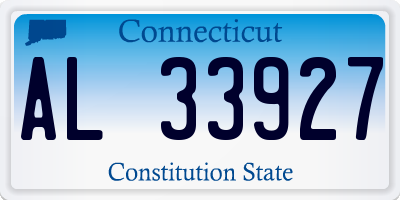 CT license plate AL33927