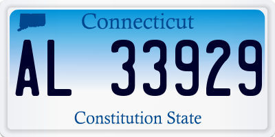CT license plate AL33929