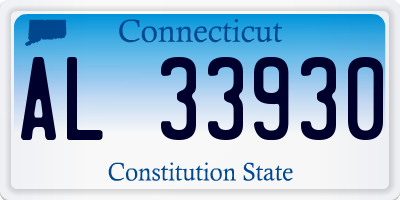 CT license plate AL33930