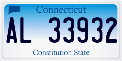 CT license plate AL33932