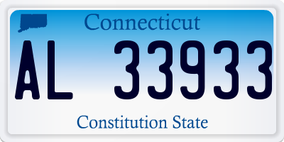 CT license plate AL33933