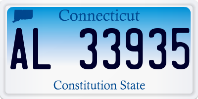 CT license plate AL33935