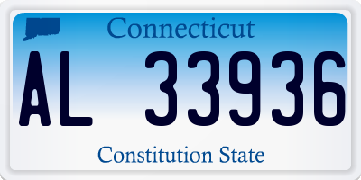 CT license plate AL33936